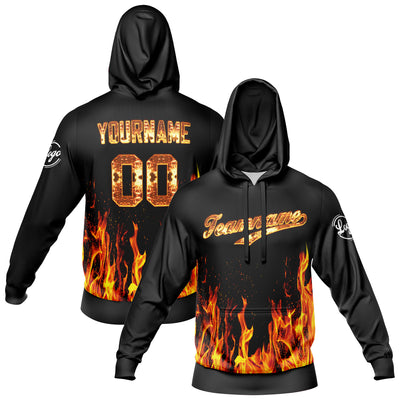 Custom Black Gold Sweatshirt Hoodie For Men Women Girl Boy Print Your Logo Name Number enthsush