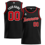 Custom Stitched Basketball Jersey for Men, Women  And Kids Black-Red