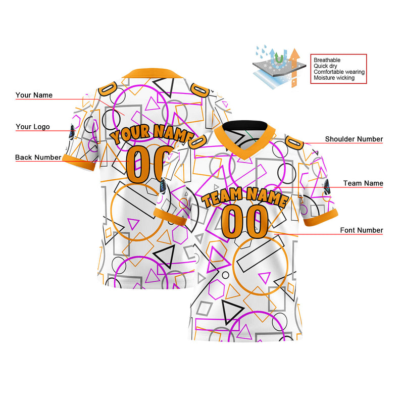 Custom Pink Green Football Jersey Personalized Gradient Football Shirts for Men Printed Team Name Number Logo