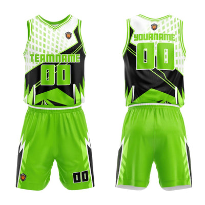 Custom Neon Green Basketball Jersey Uniform Suit Printed Your Logo Name Number enthsush