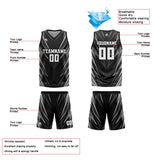 Custom Black Basketball Jersey Uniform Suit Printed Your Logo Name Number