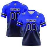 Custom Royal&Navy Gradient Football Jersey Personalized Football Shirts for Men Women  Printed Team Name Number Logo
