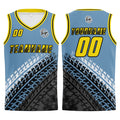 Custom Steel Blue Basketball Jersey Uniform Suit Printed Your Logo Name Number enthsush