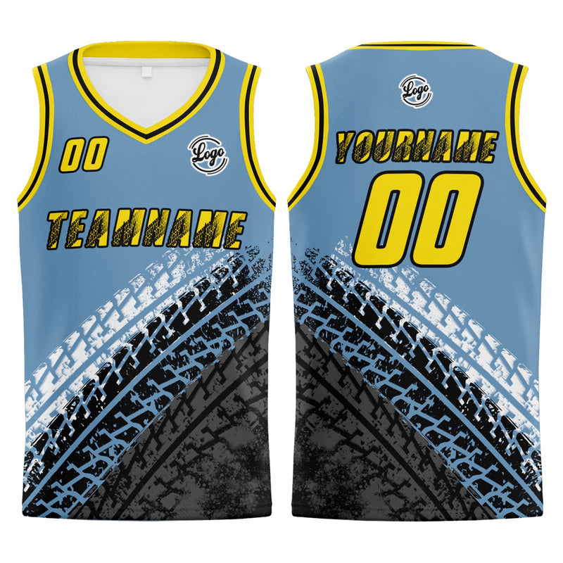 Custom Steel Blue Basketball Jersey Uniform Suit Printed Your Logo Name Number