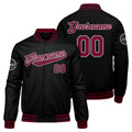 Custom Varsity Jacket Letterman jacket for Men, Women and Youth Crimson Black enthsush