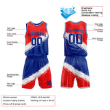 Custom Basketball Jersey Uniform Suit Printed Your Logo Name Number Red-White-Royal