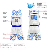 Custom Basketball Jersey Uniform Suit Printed Your Logo Name Number Blue-Black-White