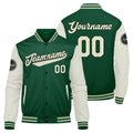 Custom Varsity Jacket Letterman jacket for Men, Women and Youth Green Cream enthsush