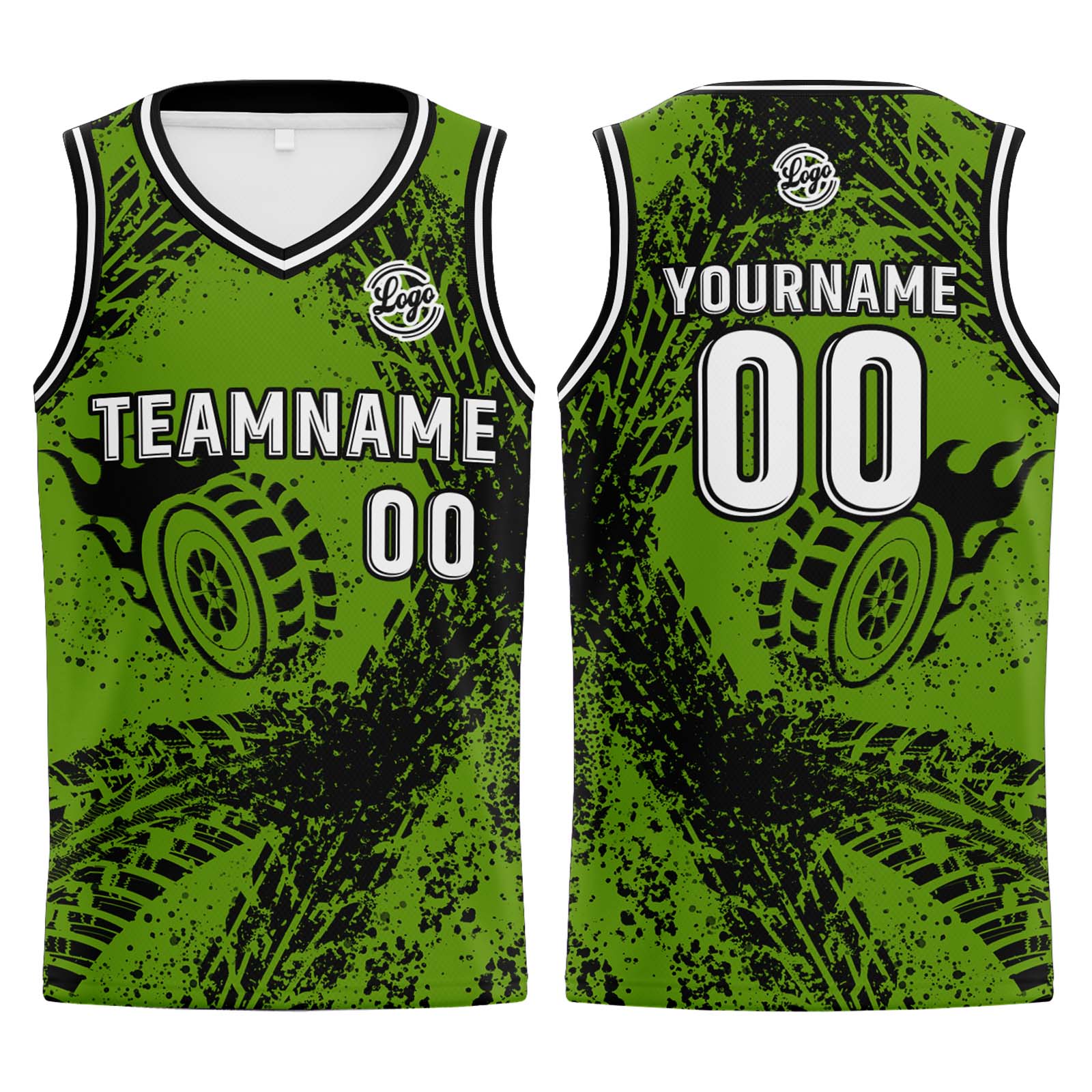 Custom Green Black Basketball Jersey Uniform Suit Printed Your Logo Name Number enthsush