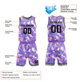 Custom Basketball Jersey Uniform Suit Printed Your Logo Name Number Lavender