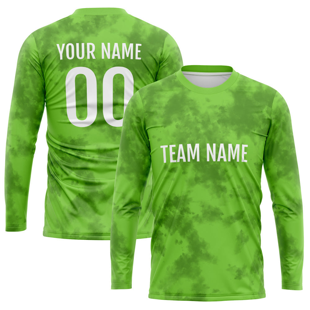 Custom Basketball Soccer Football Shooting Long T-Shirt for Adults and Kids Green enthsush