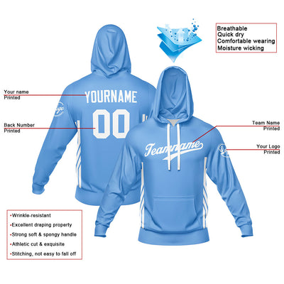Custom Light Blue Sweatshirt Hoodie For Men Women Girl Boy Print Your Logo Name Number enthsush