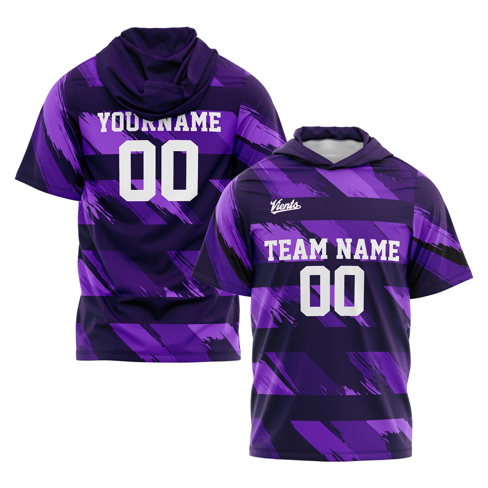 Custom Purple Sleeve Hoodies for Men Women Shirts with Hoods Printed Name Logo enthsush
