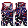 Custom Navy Red Basketball Jersey Uniform Suit Printed Your Logo Name Number enthsush