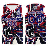 Custom Navy Red Basketball Jersey Uniform Suit Printed Your Logo Name Number