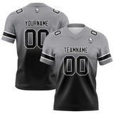 Custom Grey Black Gradient Football Jersey Personalized Football Shirts for Men Women  Printed Team Name Number Logo