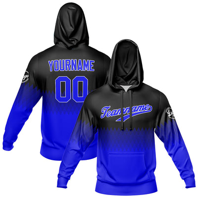 Custom Black Blue Sweatshirt Hoodie For Men Women Girl Boy Print Your Logo Name Number enthsush