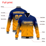 Custom Gradient Varsity Jacket Letterman jacket for Men, Women and Youth Navy&Orange