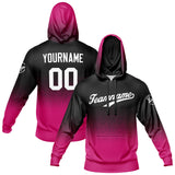 Custom Sweatshirt Hoodie For Men Women Girl Boy Print Your Logo Name Number Pink-Black-White