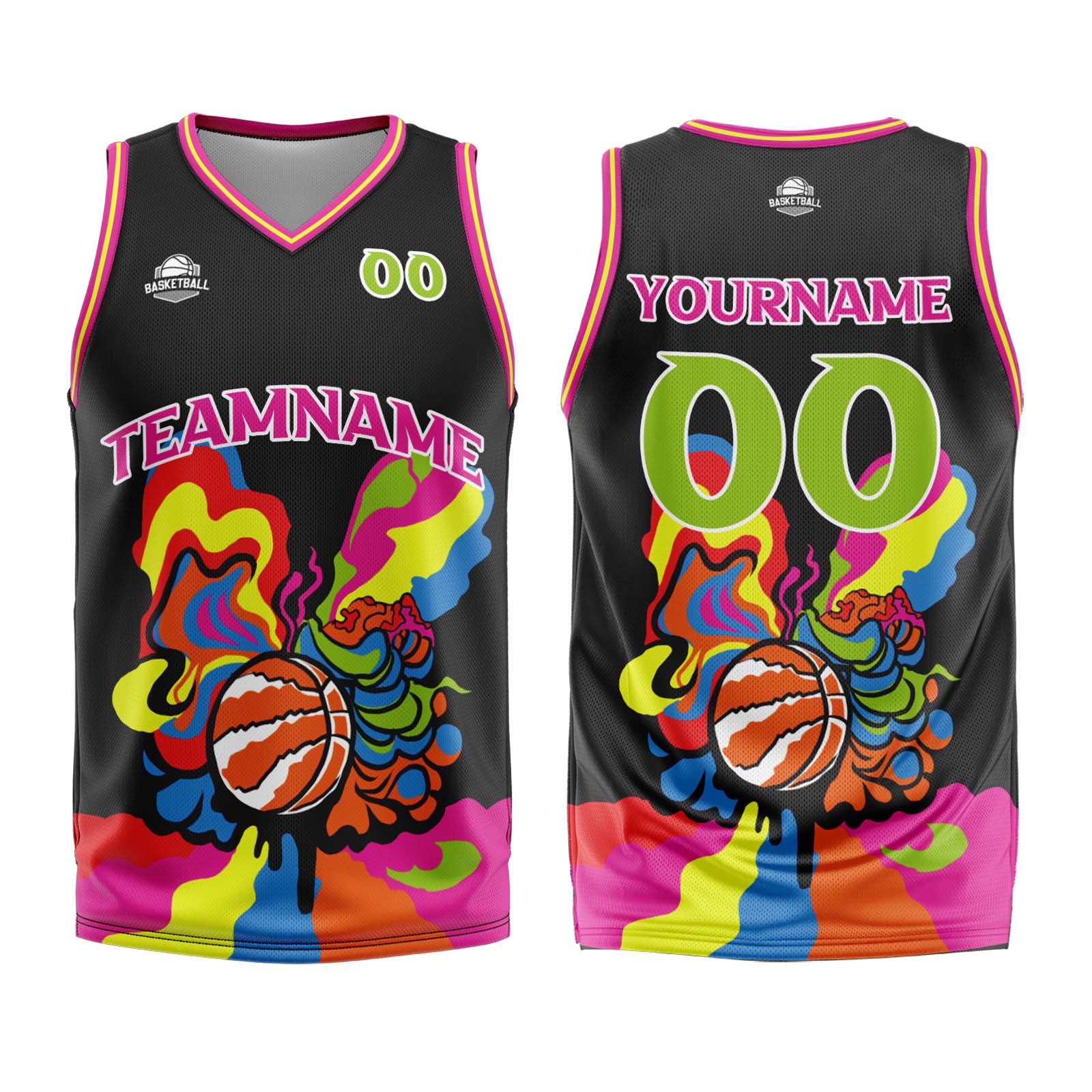 Custom Black Basketball Jersey Uniform Suit Printed Your Logo Name Number enthsush