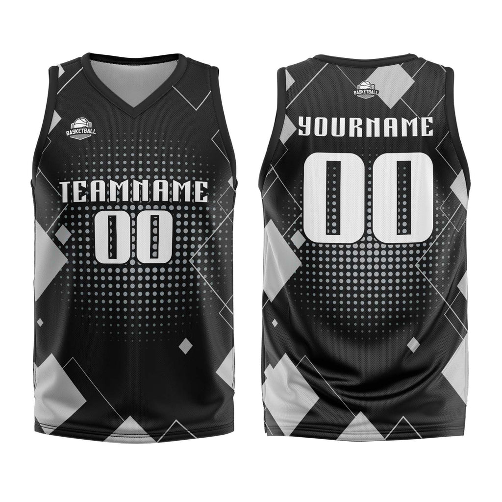 Custom Geometry Grey Basketball Jersey Uniform Suit Printed Your Logo Name Number enthsush