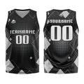 Custom Geometry Grey Basketball Jersey Uniform Suit Printed Your Logo Name Number enthsush