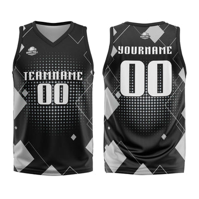 Custom Geometry Grey Basketball Jersey Uniform Suit Printed Your Logo Name Number enthsush