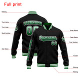 Custom Varsity Jacket Letterman jacket for Men, Women and Youth Green Black White