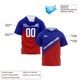 Custom Royal Red Short Sleeve Hoodies for Men Women Shirts with Hoods Printed Name Logo