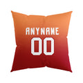Custom Football Throw Pillow for Men Women Boy Gift Printed Your Personalized Name Number Orange&Red&White&Black enthsush