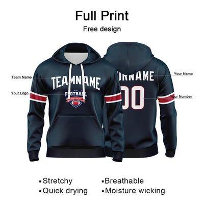 Custom Sweatshirt Hoodie For Man Woman Girl Boy Print Your Logo Name Number Navy enthsush
