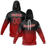 Custom Black Deep Red Sweatshirt Hoodie For Men Women Girl Boy Print Your Logo Name Number