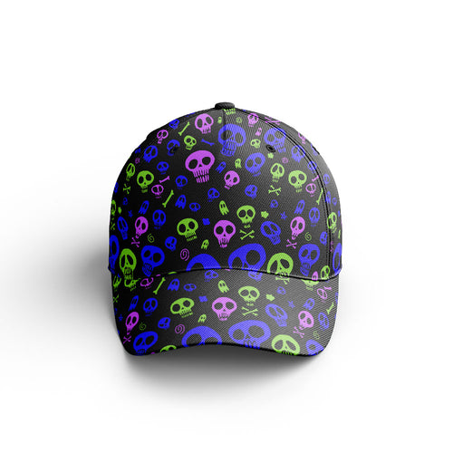 Adjustable Truck Driver Cap Baseball Caps Colorful Skull enthsush