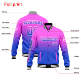 Custom Gradient Varsity Jacket Letterman jacket for Men, Women and Youth Pink&Blue