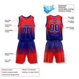 Custom Basketball Jersey Uniform Suit Printed Your Logo Name Number Royal-Red