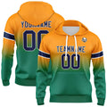 Custom Gradient Sweatshirt Hoodie For Man Woman Girl Boy Print Your Logo Name Number Orang&Green enthsush