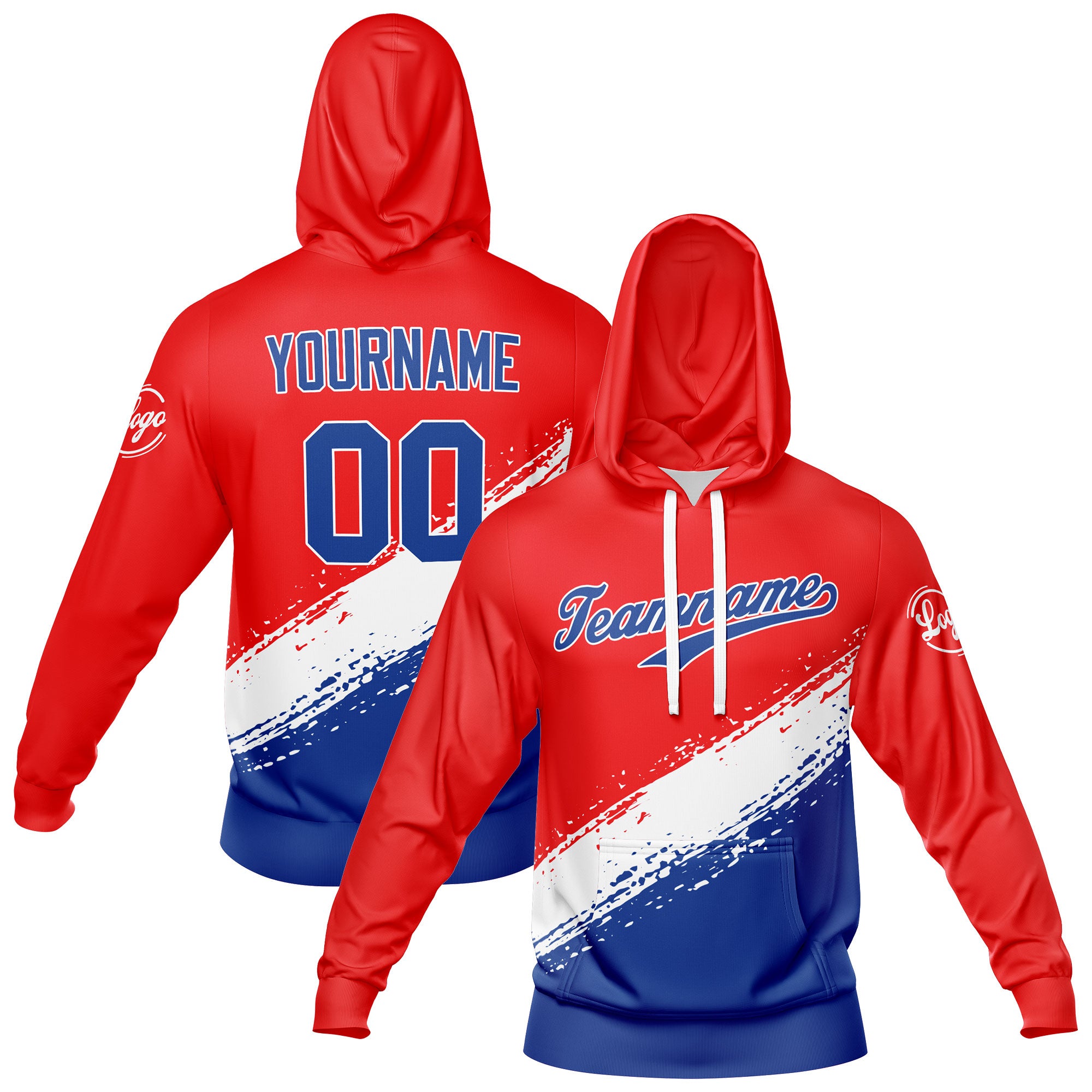 Custom Red Navy Sweatshirt Hoodie For Men Women Girl Boy Print Your Logo Name Number enthsush
