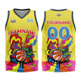 Custom Yellow Basketball Jersey Uniform Suit Printed Your Logo Name Number enthsush