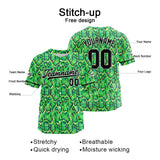 Custom Full Print Design Authentic Baseball Jersey green