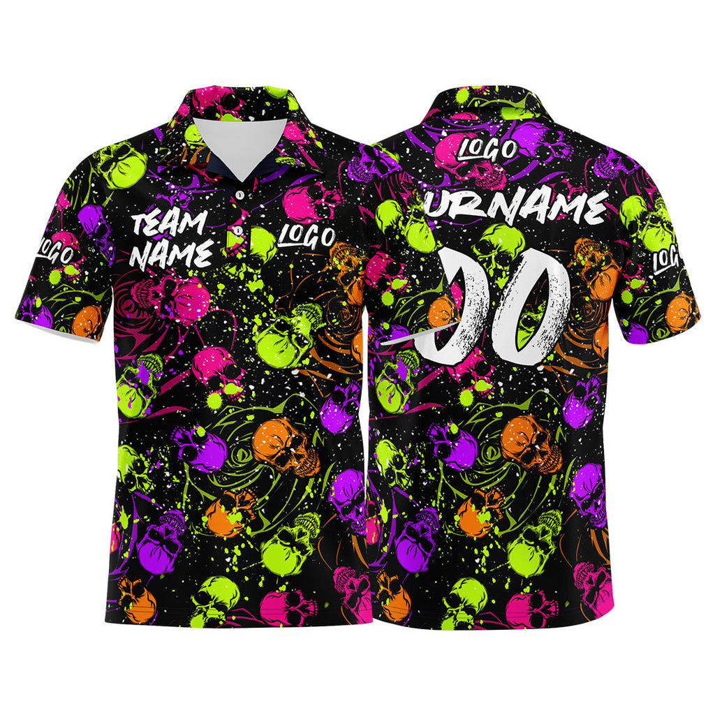 Custom Football Polo Shirts  Add Your Unique Logo/Name/Number Purple&Green enthsush