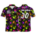 Custom Football Polo Shirts  Add Your Unique Logo/Name/Number Purple&Green enthsush