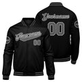 Custom Varsity Jacket Letterman jacket for Men, Women and Youth Black Grey enthsush
