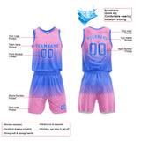 Custom Basketball Jersey Uniform Suit Printed Your Logo Name Number Blue-Pink