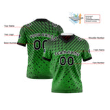 Custom Green Red Football Jersey Personalized Gradient Football Shirts for Men Printed Team Name Number Logo