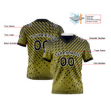 Custom Yellow Purple Football Jersey Personalized Gradient Football Shirts for Men Printed Team Name Number Logo