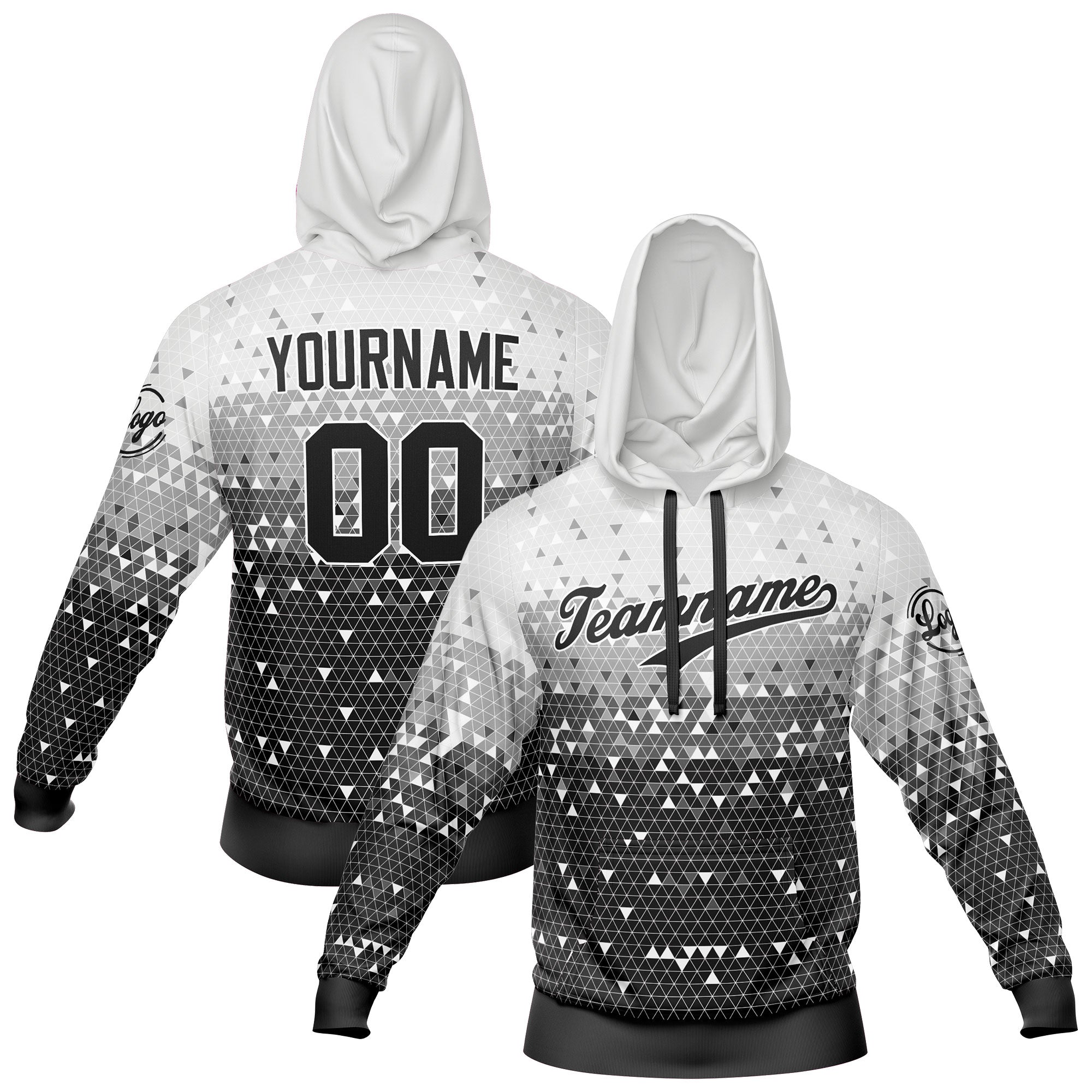 Custom Grey Sweatshirt Hoodie For Men Women Girl Boy Print Your Logo Name Number enthsush