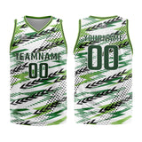 Custom White Green Basketball Jersey Uniform Suit Printed Your Logo Name Number