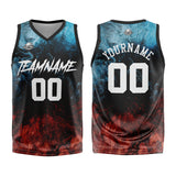 Custom Water and Fire Basketball Jersey Uniform Suit Printed Your Logo Name Number