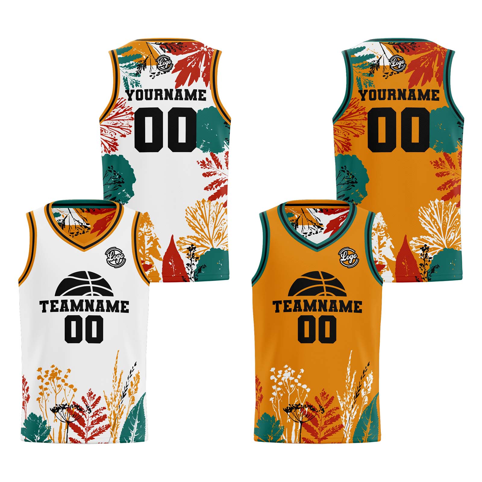 Custom White Orange Reversible Basketball Suit for Adults and Kids Personalized Jersey enthsush