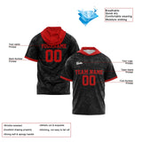 Custom Black Red Sleeve Hoodies for Men Women Shirts with Hoods Printed Name Logo